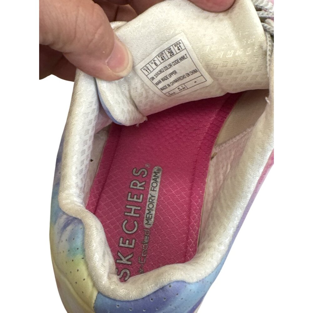 Skechers Womens Tie-Dye Athletic Sneakers Lace-Up Comfort Shoes 11 SKU 7707 - Picture 9 of 10